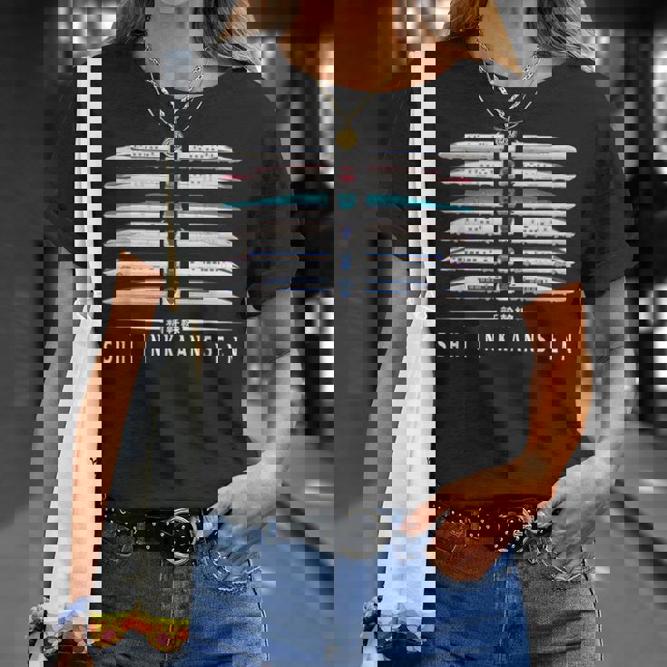 新幹線 新幹線 6パックシリーズ 日本語漢字 日本 Tシャツ 彼女への贈り物