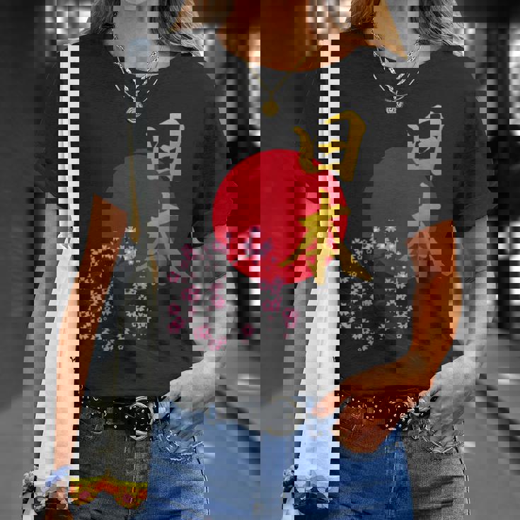 日本- 書道アート 伝統的なデザイン、ユニークなお土産 Tシャツ 彼女への贈り物