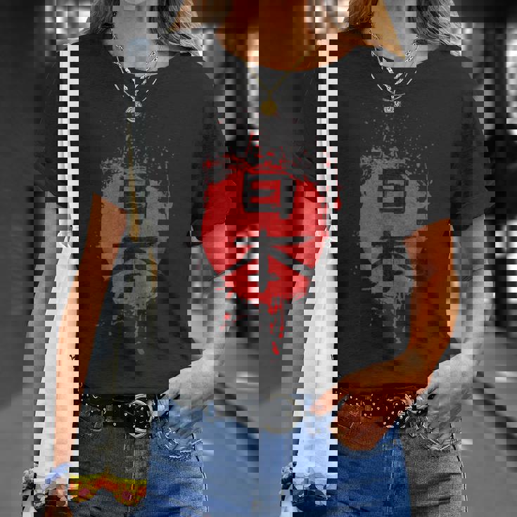 日本 Japan Artistic Kanji And Redunplash Tシャツ 彼女への贈り物