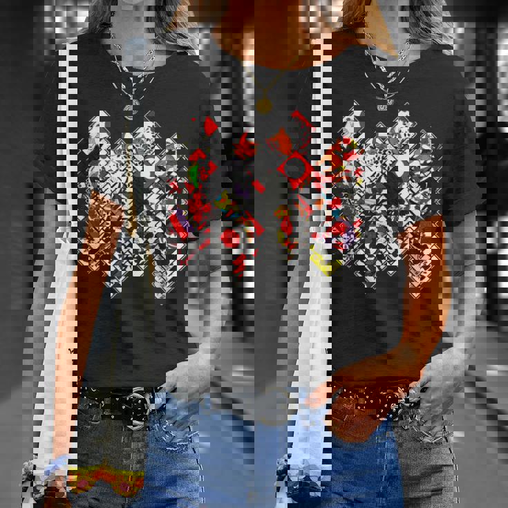 日本の伝統工芸品 花札 男性 女性 Tシャツ 彼女への贈り物