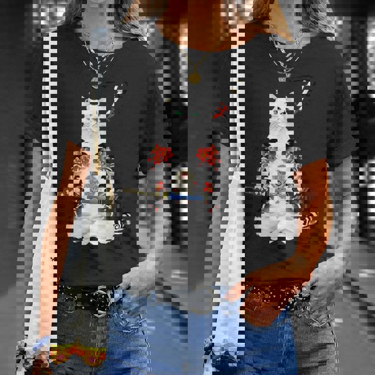 日本の侍猫刀忍者 ヤクザタトゥー Tシャツ 彼女への贈り物