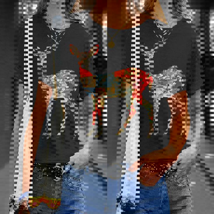 日本の折り紙 奈良鹿日本ファン向け 奈良鹿 Tシャツ 彼女への贈り物