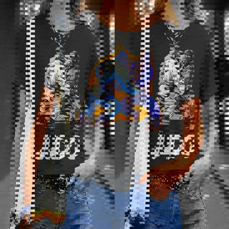 日本の柔道 ゴリラ柔道家 Tシャツ 彼女への贈り物