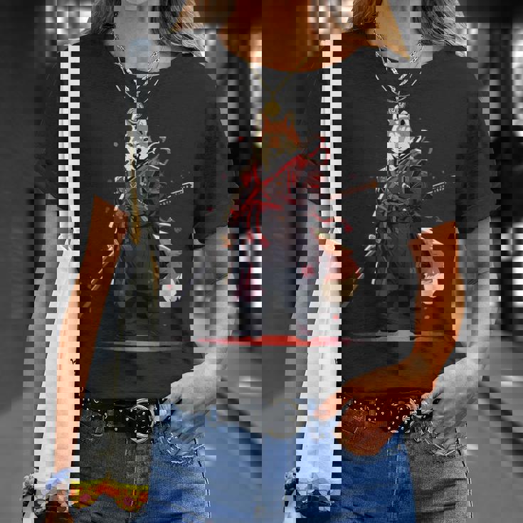 日本の柴犬浮世絵 アニメ 刀 おもしろい 日本の芸術 Tシャツ 彼女への贈り物