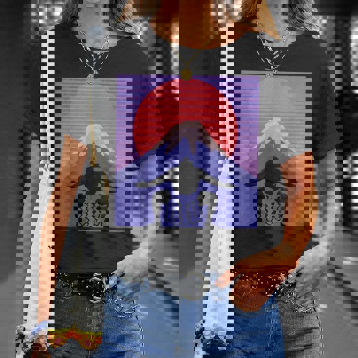 日本の相撲力士は、日本のマワシで 富士山の美学 Tシャツ 彼女への贈り物