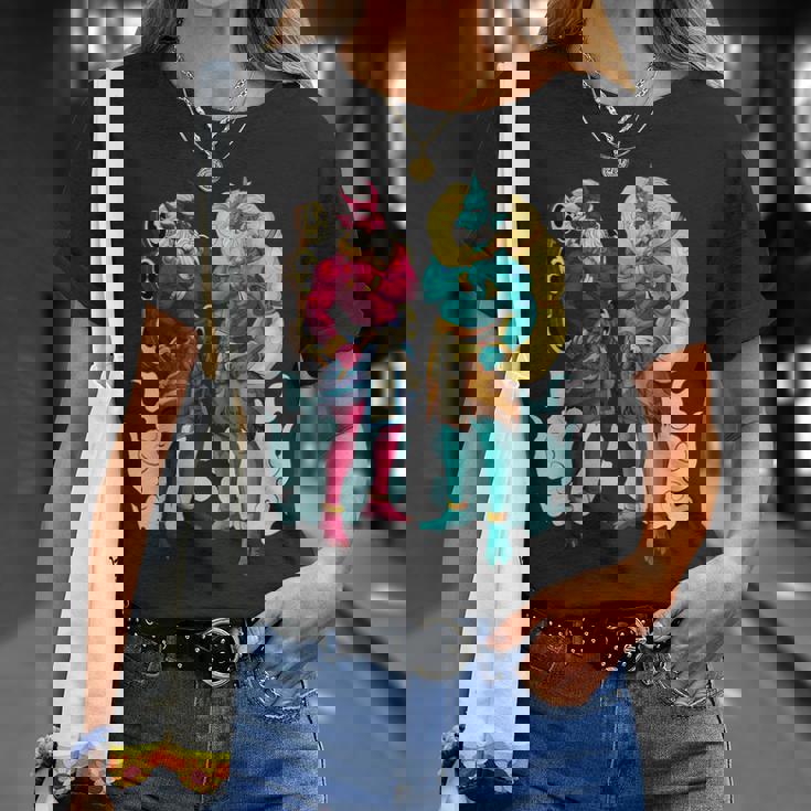 日本の神々 風神と雷神 Tシャツ 彼女への贈り物