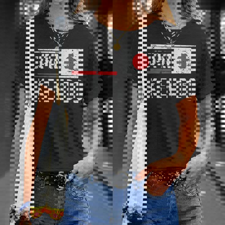 日本剣道レトロフラッグサムライ日本武道クラブ Tシャツ 彼女への贈り物