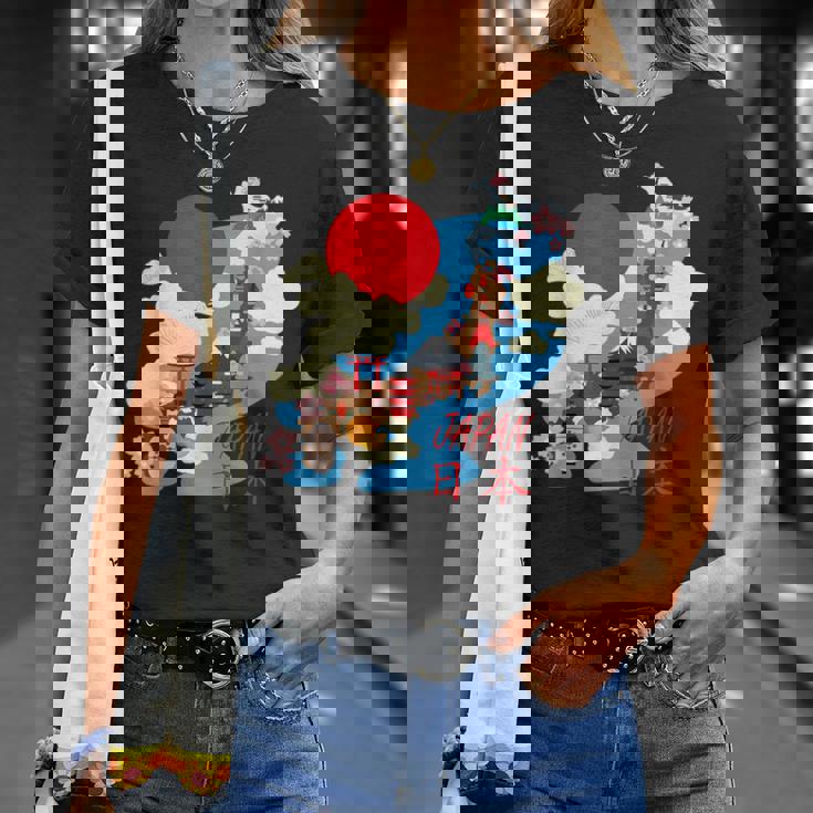 日本地図日本 涼しいのお土産 Tシャツ 彼女への贈り物