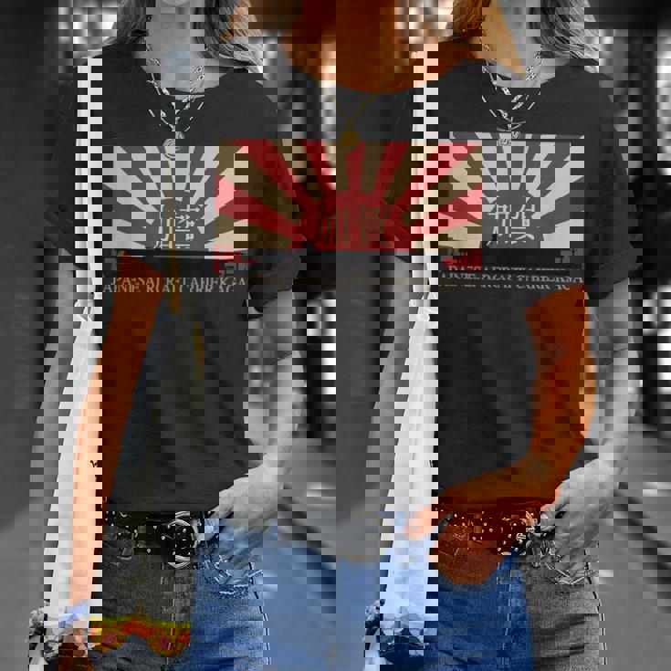 日本空母加賀旭日旗 Tシャツ 彼女への贈り物