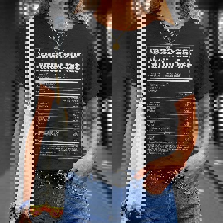 日本語 おもしろ栄養 日本教師 Tシャツ 彼女への贈り物