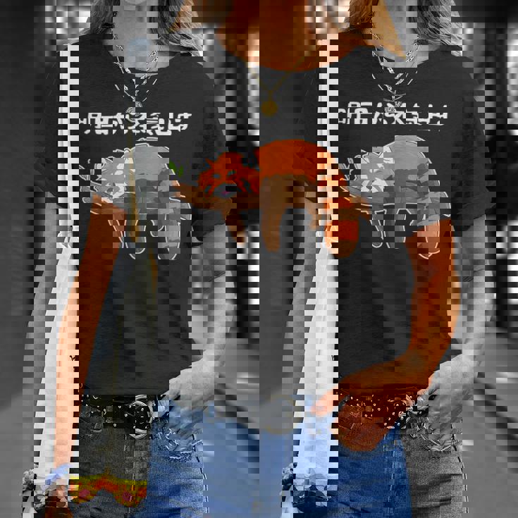 明日からの怠け者のレッサーパンダの面白い Tシャツ 彼女への贈り物