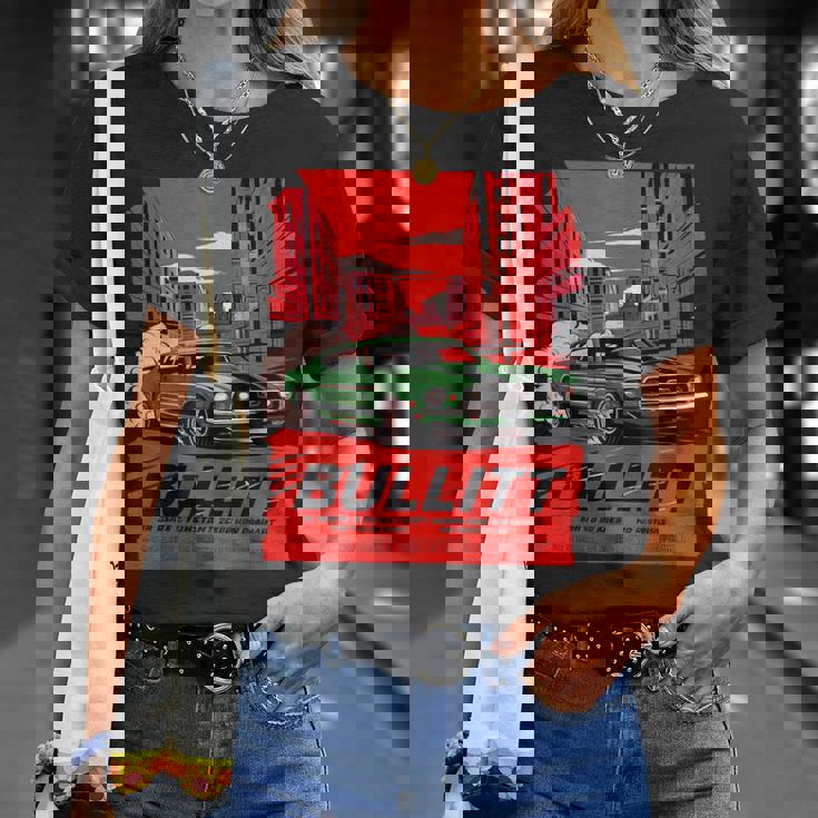 映画 ブリット マッスルカー イラスト Tシャツ 彼女への贈り物