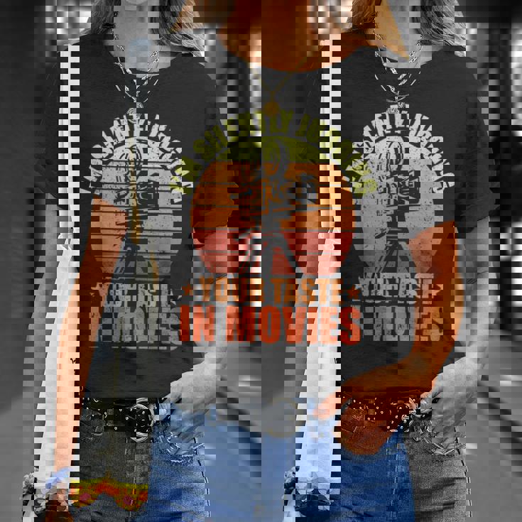 映画で味を判断する 映画ファン 映画 シネマ Tシャツ 彼女への贈り物