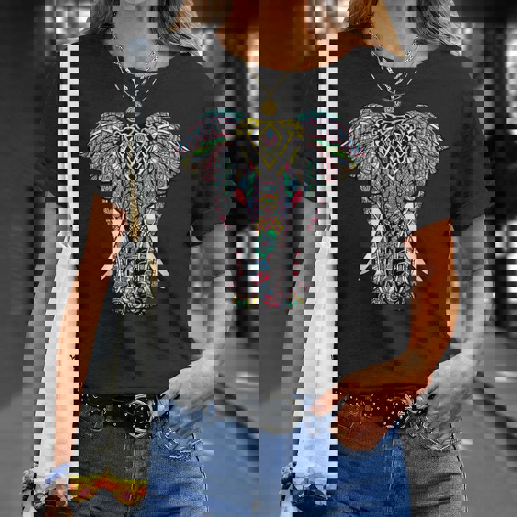 曼荼羅 ガネーシャ アフリカン 象 Tシャツ 彼女への贈り物