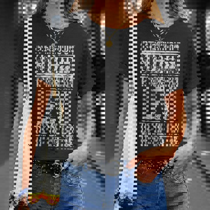 最初は成功しなかったら、リーバイスと同じことをやってみてください Tシャツ 彼女への贈り物