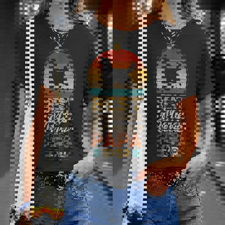 最高のゴールデンレトリバー・パパ、父の日 Tシャツ 彼女への贈り物