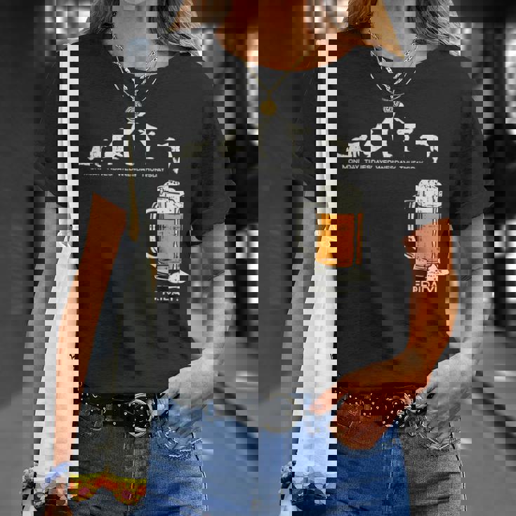 月曜日から金曜日のビールのおかしい仕事の週の飲むチームのギフトへの月曜日 Tシャツ 彼女への贈り物