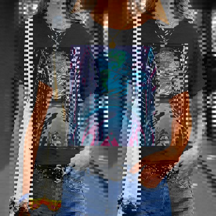 未来都市美学宇宙ハイテクホーム Tシャツ 彼女への贈り物