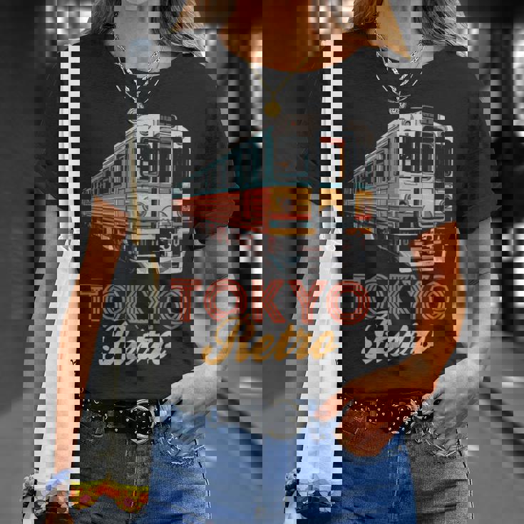 東京 レトロ 電車 日本 ヴィンテージ 列車 旅行 お土産 Tシャツ 彼女への贈り物