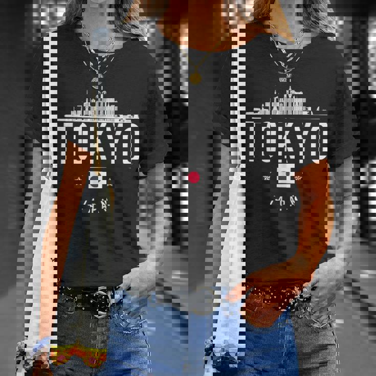 東京ジャパン スカイライン 日本の国旗 プライド お土産 Tシャツ 彼女への贈り物