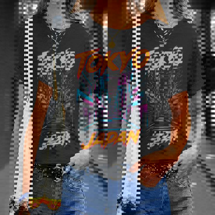 東京都 日本 アニメ スタイル 美的 芸術 アジアン 日本 Tシャツ 彼女への贈り物