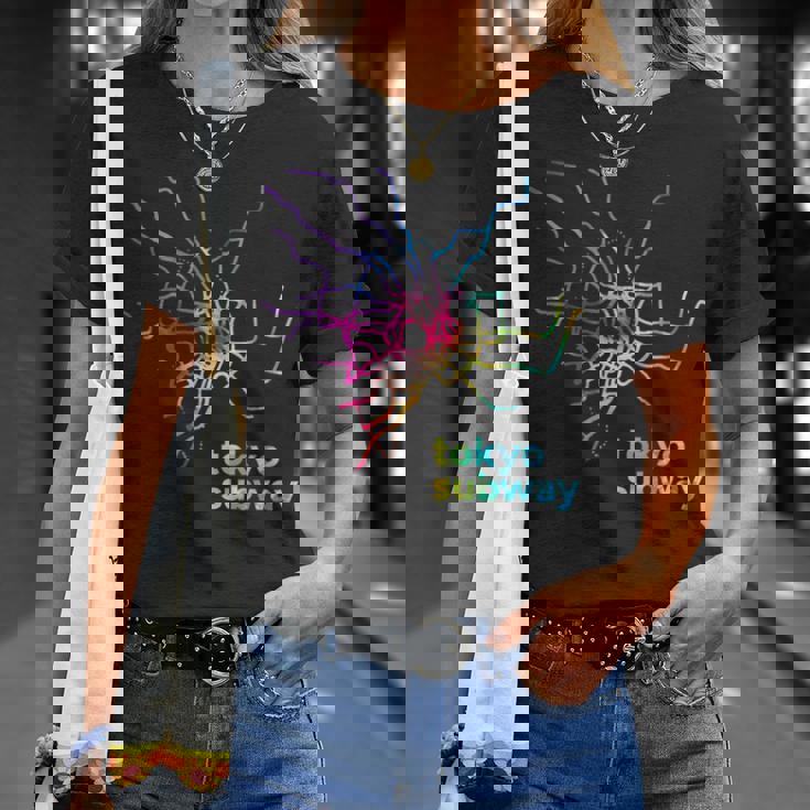 東京都メトロ地下鉄地図レトログルービー Tシャツ 彼女への贈り物