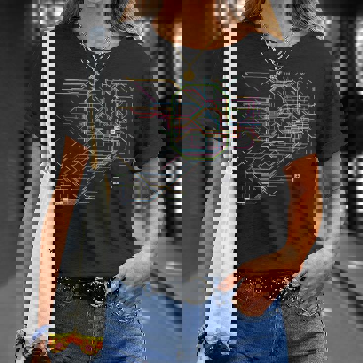 東京電車線路チャートユニセックス親子ペア Tシャツ 彼女への贈り物