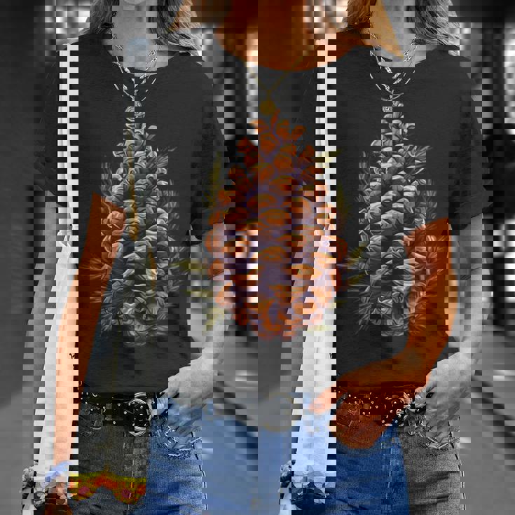 松ぼっくり好きのための涼しい秋の季節 Tシャツ 彼女への贈り物