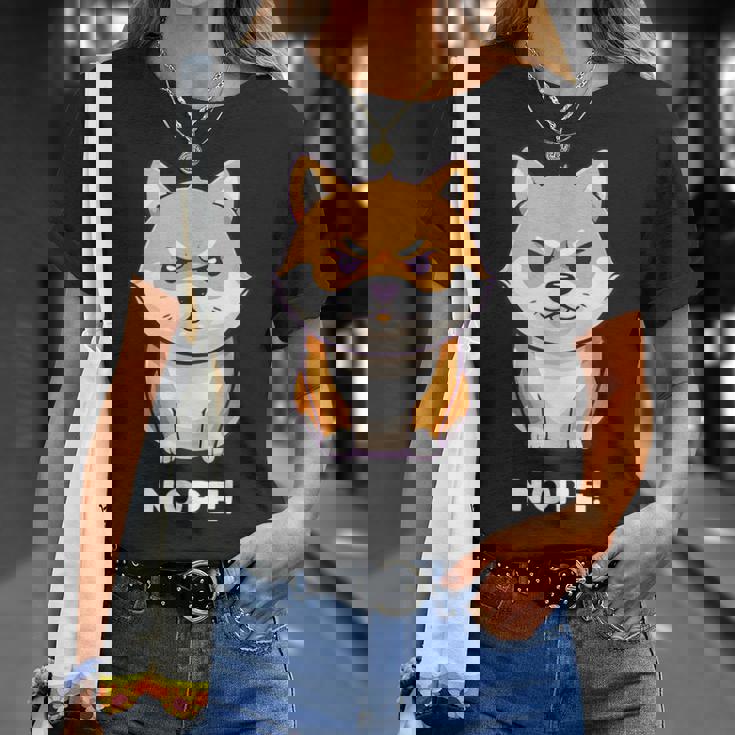 柴犬 犬 赤柴 怒柴 拒否柴 嫌です 怒った犬 かわいい おもしろ Tシャツ 彼女への贈り物