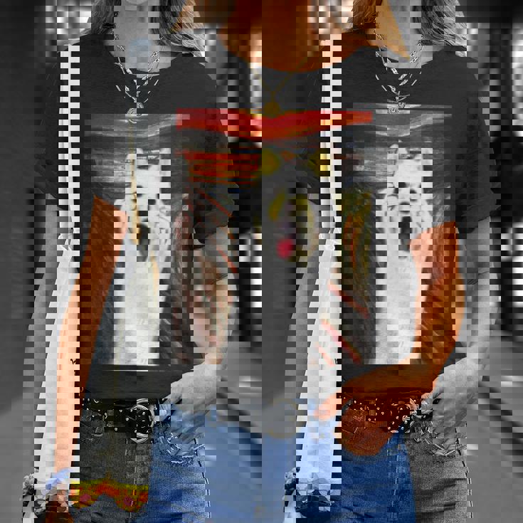 柴犬 面白いtシャツ 犬 ムンクの叫び かわいい メンズ 子供 おもしろ 服 グッズ ネタ わんこ イヌ Tシャツ 彼女への贈り物