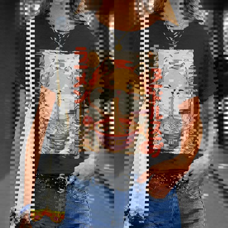 柴犬好きラーメン カワイイ猫柴犬犬ラーメン Tシャツ 彼女への贈り物