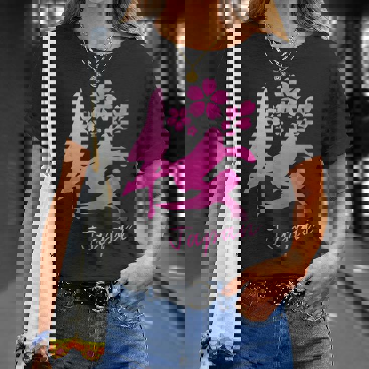 桜 漢字 日本語 毛筆風 筆文字 デザイン文字 カリグラフィー 和柄 日本 かっこいい お土産 海外 面白い 文字入り Tシャツ 彼女への贈り物