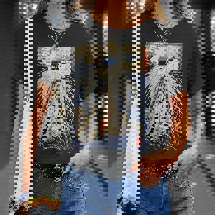 歌川国芳作 塔ノ沢の滝の下の初花 Tシャツ 彼女への贈り物