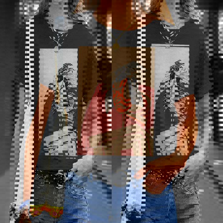 歌舞伎 役者 市川 團十郎 暫 しばらく勝川 春好江戸時代 役者絵 Tシャツ 彼女への贈り物