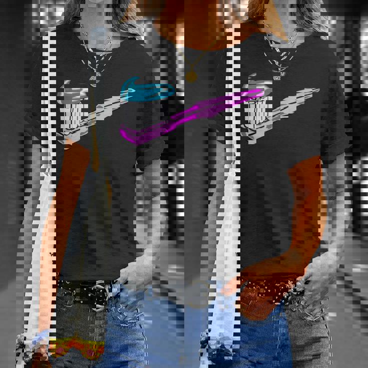 歯磨き粉付きピンク歯ブラシ Tシャツ 彼女への贈り物