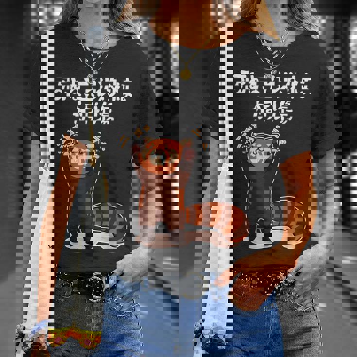 死ぬこと以外はかすり傷 レッサーパンダ 面白い 文字入り メンズ おもしろ 服 オリジナル おもしろグッズ 文字 Tシャツ 彼女への贈り物