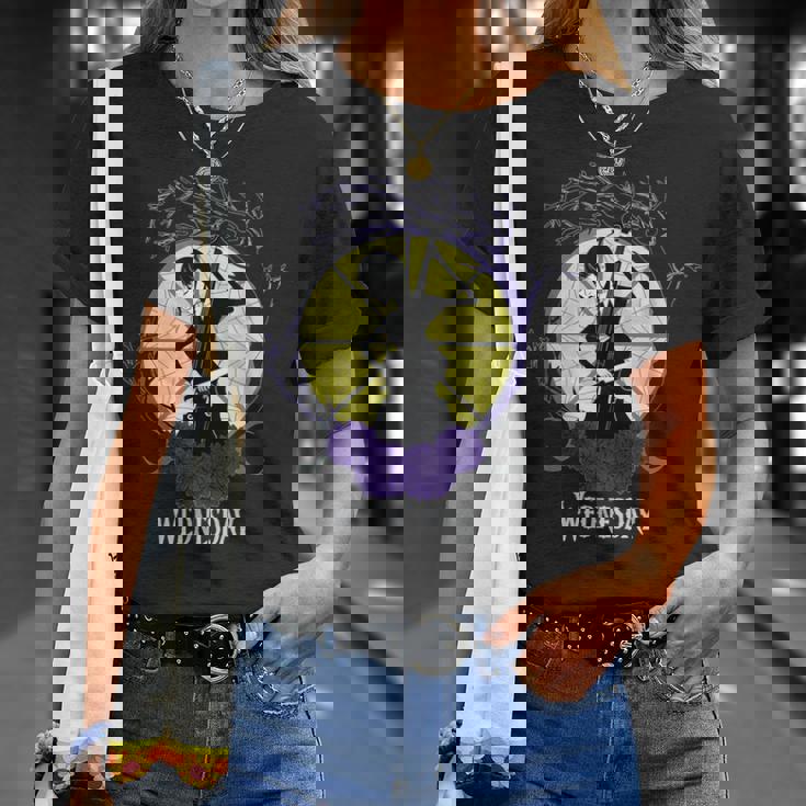 水曜シリーズ 水曜 ガラス窓付きチェロ演奏 Tシャツ 彼女への贈り物