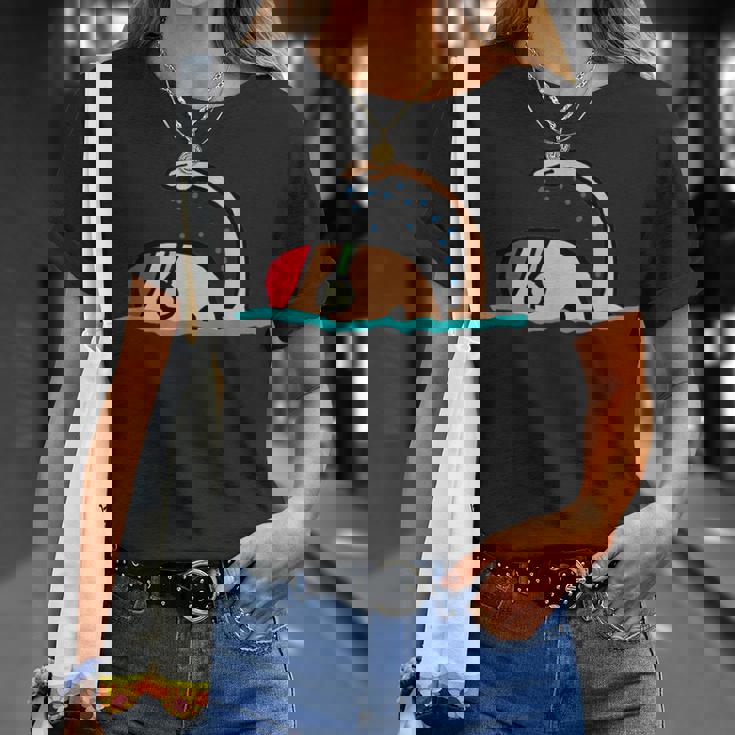 水泳。 Tシャツ 彼女への贈り物