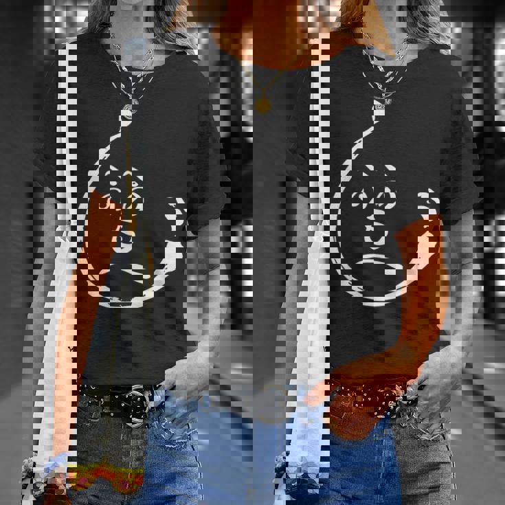 江戸時代の侍風にデザインした へのへのもへじ ユニーク ユーモア 面白い ふざけ ゆる かわいい インパクト Tシャツ 彼女への贈り物