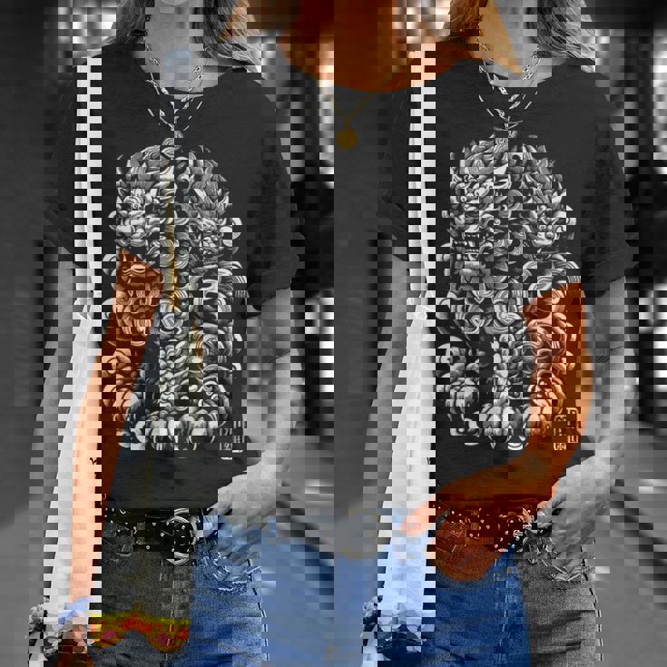 沖縄ジャパン シーサーガーディアンライオンズ 沖縄漢字はんこ スタンプ Tシャツ 彼女への贈り物