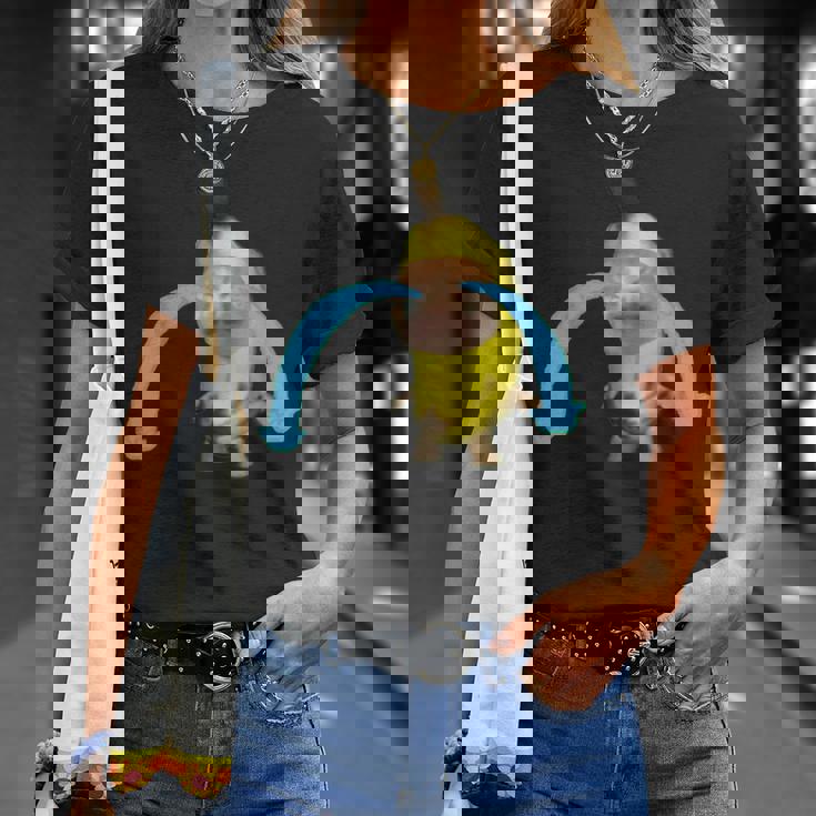 泣いているバナナ猫 Tシャツ 彼女への贈り物