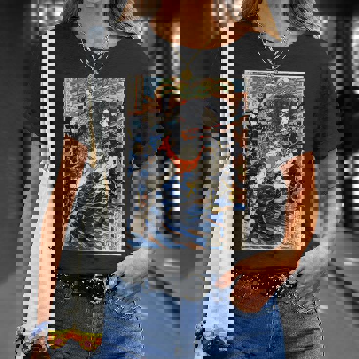 浮世絵 面白tシャツ 日本画 歌川国芳 名作 アート 絵画 メンズ レディース 面白い 服 美術 おもしろ Tシャツ 彼女への贈り物