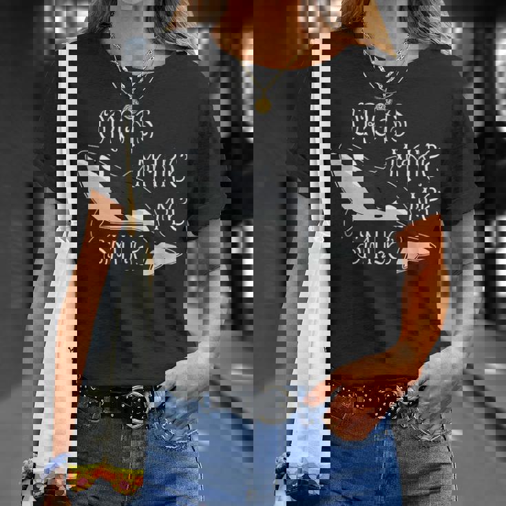 海の動物 シャチ クジラ 海の動物 Tシャツ 彼女への贈り物