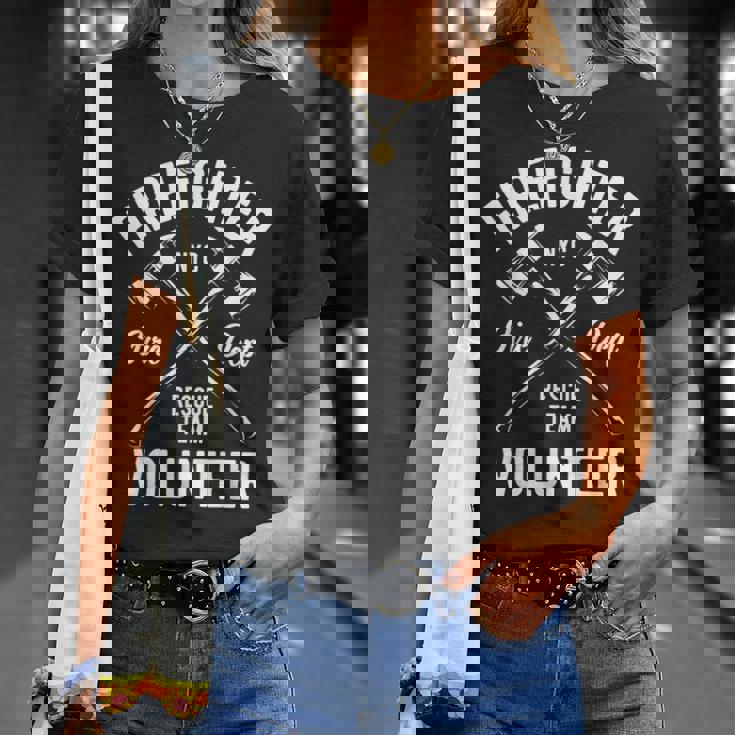 消防士 ボランティア レスキュースクワッド ニューヨーク Tシャツ 彼女への贈り物