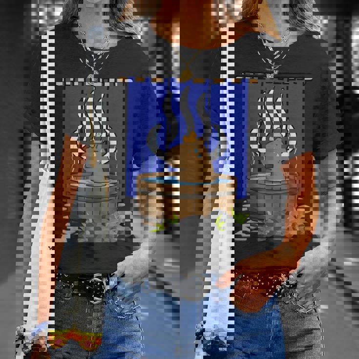 温泉に浸かるかわいいカピバラ Tシャツ 彼女への贈り物