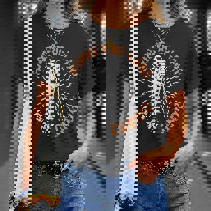 測量は有酸素運動 土地家屋調査士 土地家屋調査士 Tシャツ 彼女への贈り物