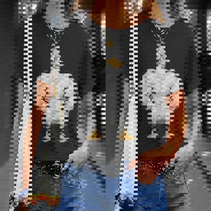 漫画の筋肉アヒル Tシャツ 彼女への贈り物