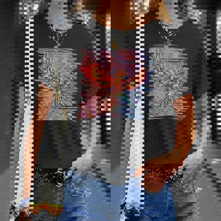 灰からのフェニックス 不死鳥 フェニックス 鳳凰 神話上の生き物 火 バード Tシャツ 彼女への贈り物