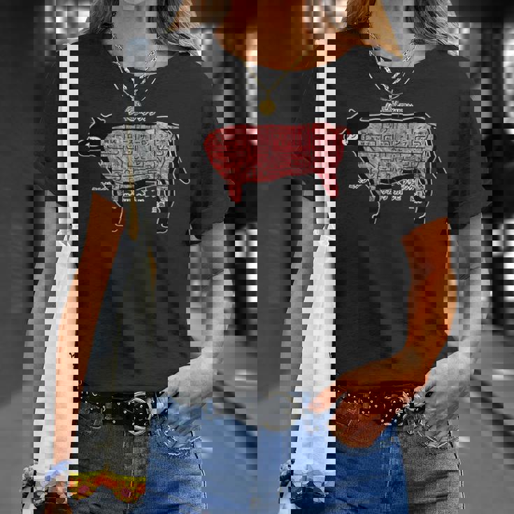 焼肉 カルビ 牛肉 焼肉定食 部位 面白い おもしろ ユーモア ギャグ お笑い Tシャツ 彼女への贈り物