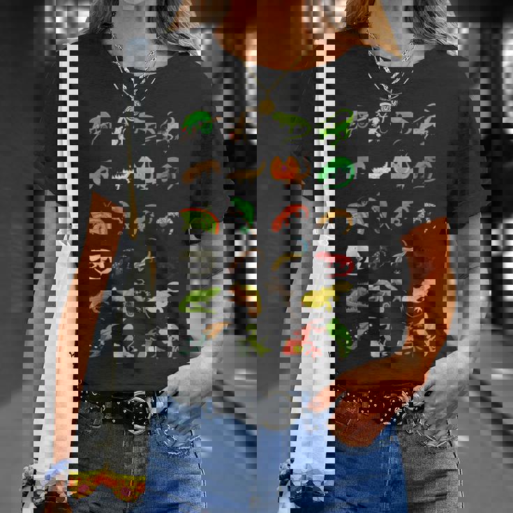 爬虫類 種別 かわいい ヤモリ トカゲ Tシャツ 彼女への贈り物
